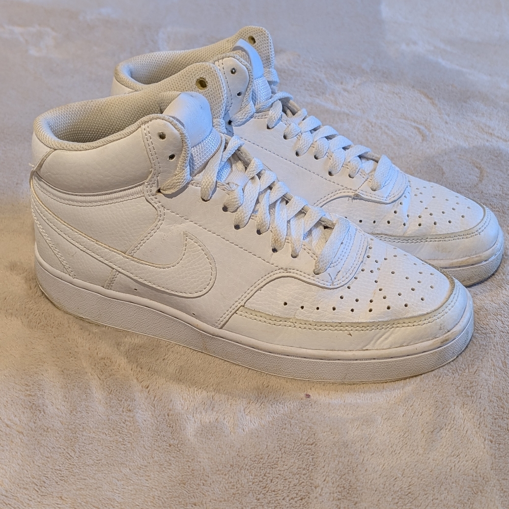 Nike Vision Court White Mid-Top Sneakers